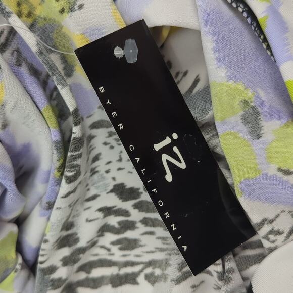 NWT IZ Byer California Polyester Blend Blouse Womens XL Floral - Picture 5 of 6